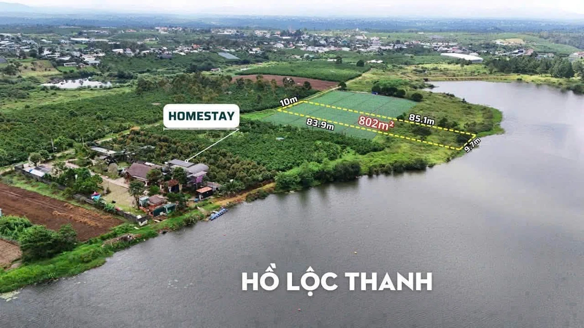 Bán đất 896m2 giáp hồ Lộc Thanh, đường Văn Cao, Phường 1, Bảo Lộc, giá 1,5 tỷ - Ảnh thu nhỏ 2