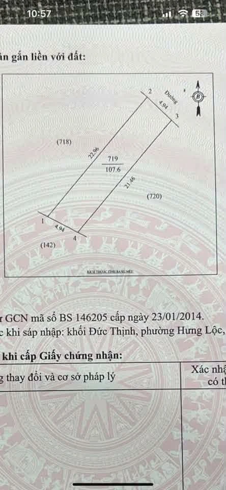 Bán đất Hưng Lộc hơn 100m2, ngang 4,94m - Ảnh thu nhỏ 4