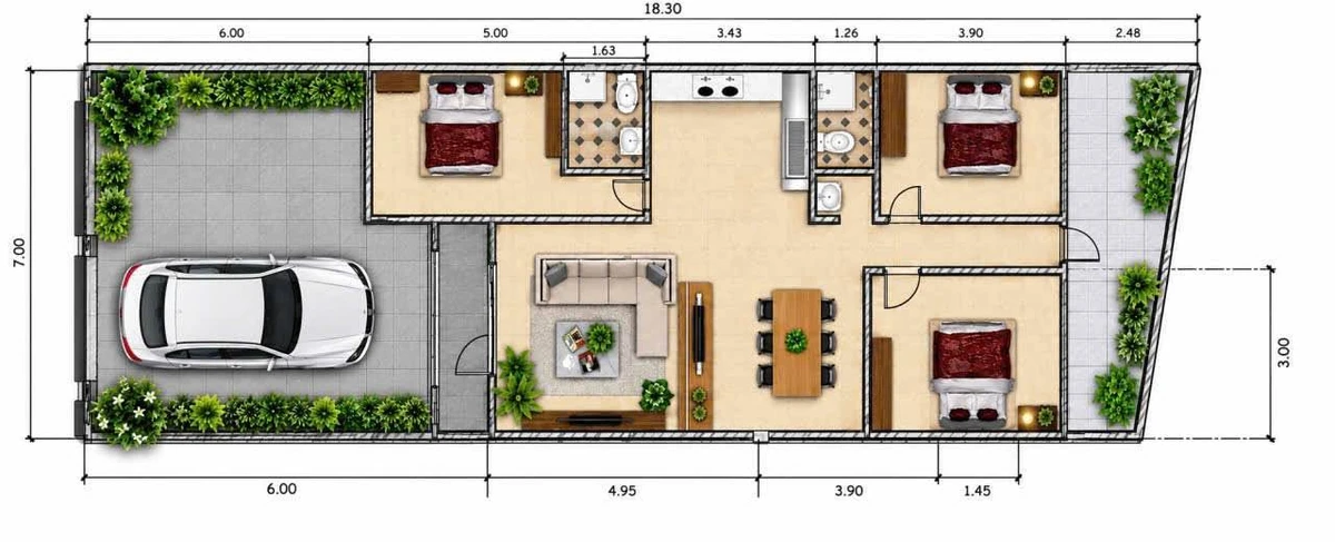 Bán nhà mới 3 phòng ngủ 130m² Phường Bảo Vinh 1 tỷ 480 - Ảnh 1