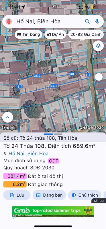 Bán đất 809.6m2 Hố Nai Biên Hoà 15 tỷ
