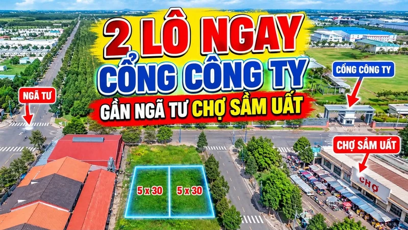Bán 2 lô đất 300m² gần công ty, Chơn Thành