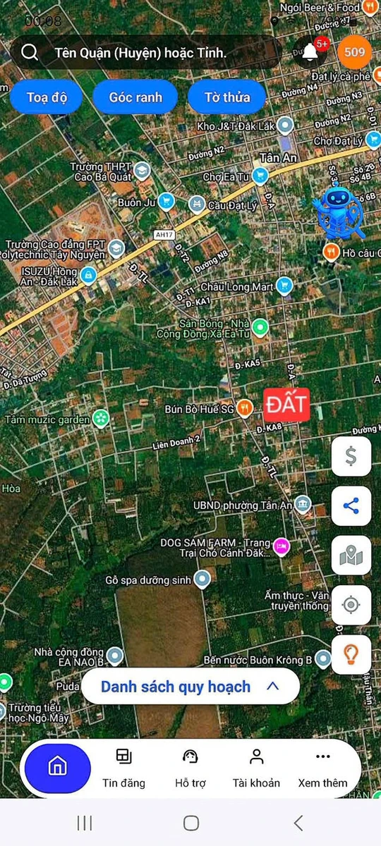 Bán đất mặt tiền KA8 5x50m, thổ cư 80m2, gần chợ Ea Tu, Phường Tân An, Buôn Ma Thuột - Ảnh thu nhỏ 3