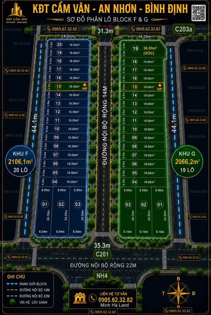 Bán lô đất mặt tiền 99m² Khu Đô Thị Cẩm Văn, Bình Định - Ảnh thu nhỏ 5