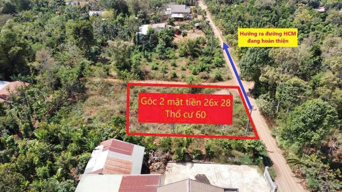 Bán đất góc 2 mặt tiền Ea Tiêu 728m² - 1 tỷ 579 - Ảnh 1