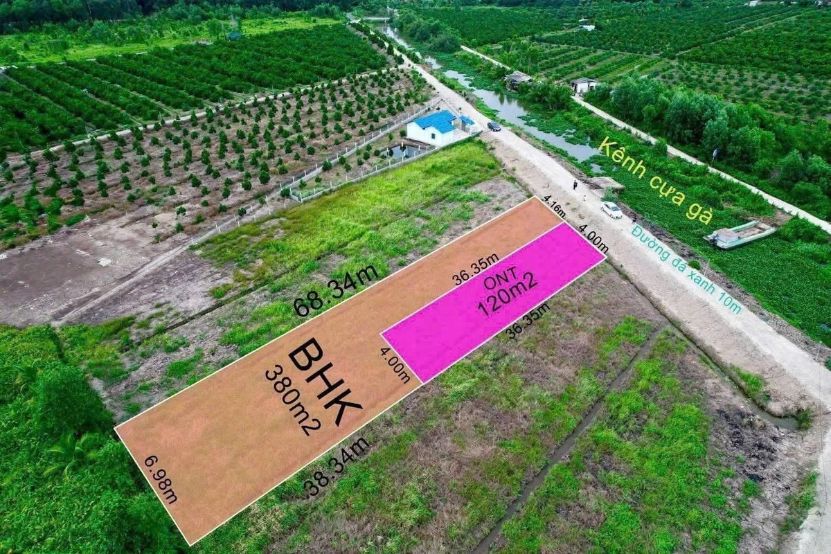 Đất thổ vườn view kênh 500m² sổ hồng Bến Lức 575 triệu - Ảnh thu nhỏ 4