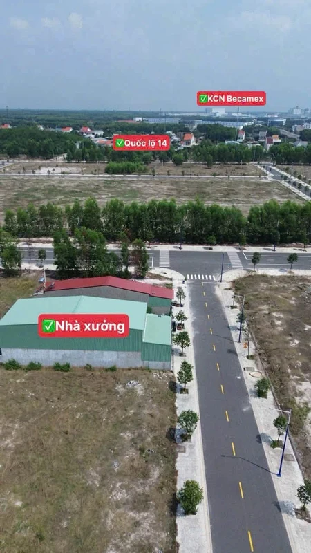 Bán nhà xưởng 400m2 Becamex Bình Dương 2 tỷ 450