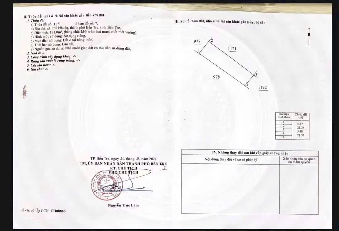 Bán nền góc 2 mặt tiền 183m² An Hội 1 tỷ 550 triệu - Ảnh thu nhỏ 4