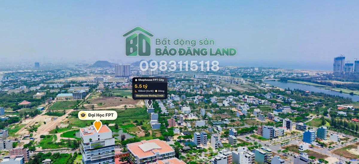 Bán đất shophouse FPT Đà Nẵng 108m2 - 5,5 tỷ - Ảnh thu nhỏ 2