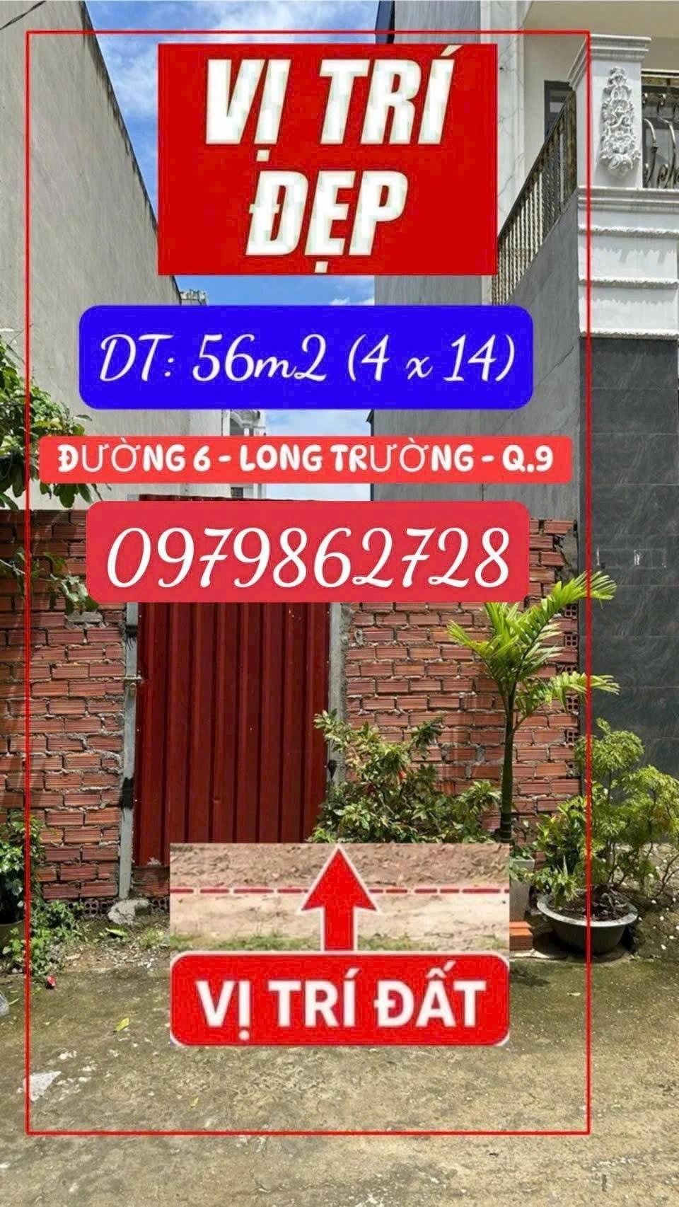 Bán đất 56m² xây dựng tự do Long Trường, Quận 9 - Ảnh 1
