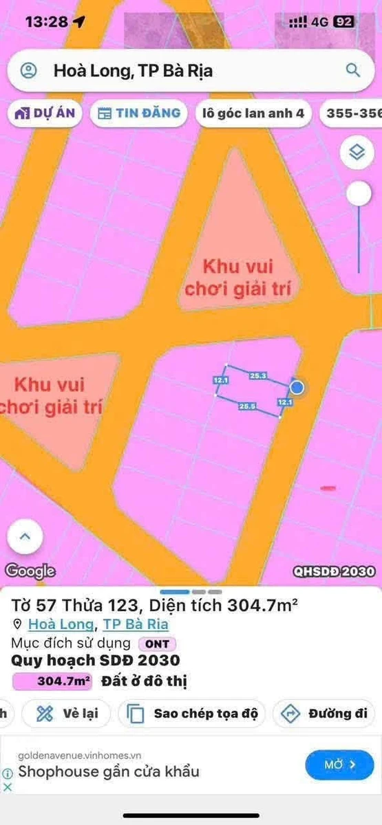 Bán lô đất biệt thự 300m² phường Tam Long 3,7 tỷ - Ảnh thu nhỏ 4