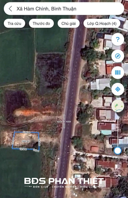 Bán đất mặt tiền QL28 Hàm Chính 343,9 m² 3,4 tỷ