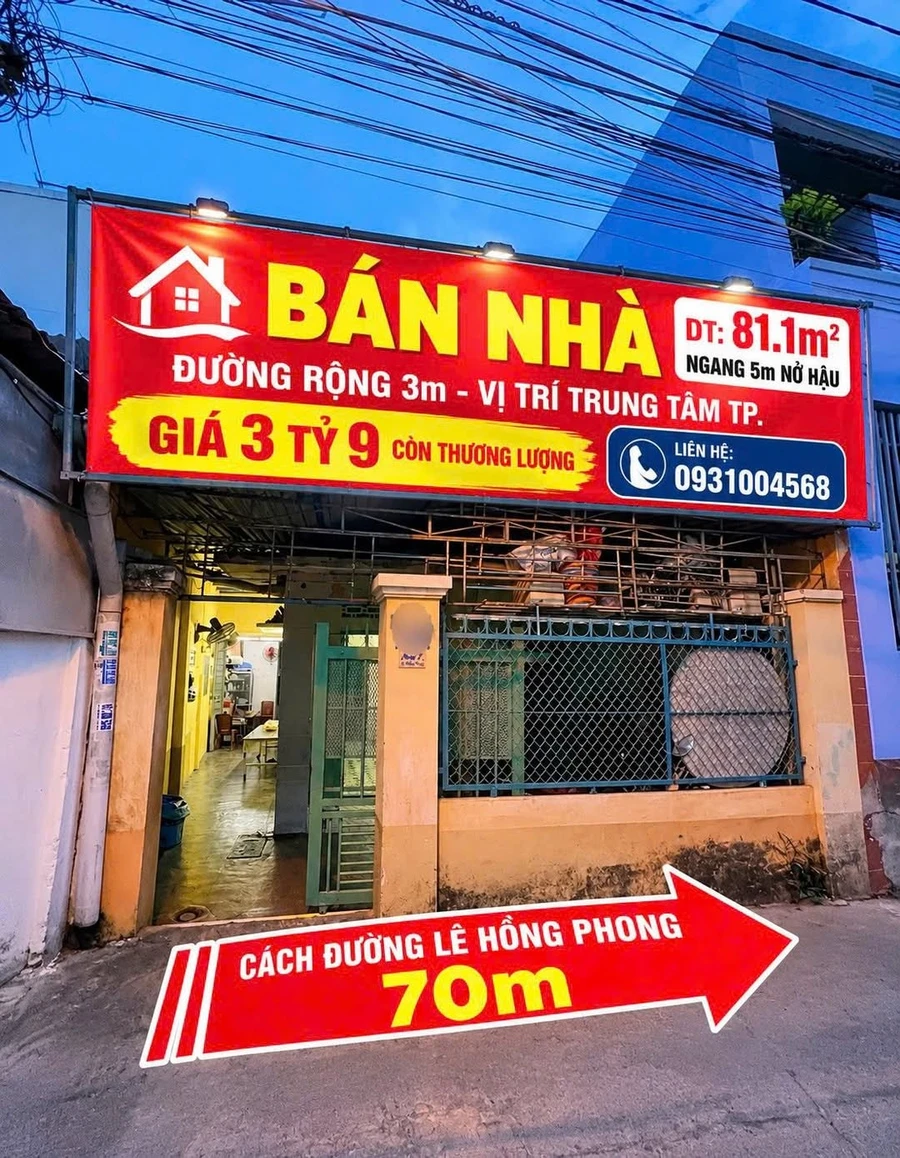 Bán nhà hẻm Lê Hồng Phong, Nha Trang, 81m² giá 3,9 tỷ - Ảnh 1