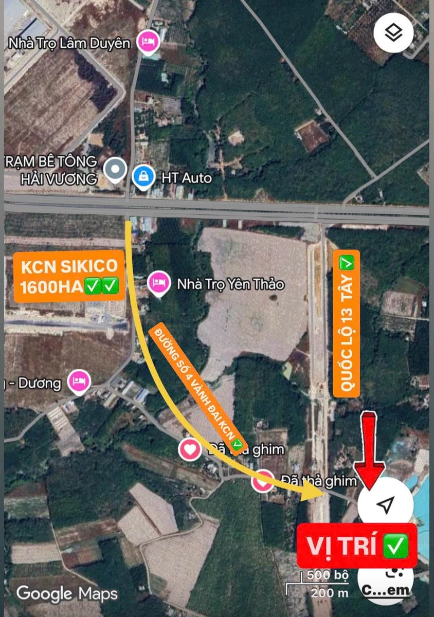 Bán đất lô góc 262m2 mặt tiền đường số 4 Minh Hưng, Chơn Thành, giá 599 triệu - Ảnh thu nhỏ 3