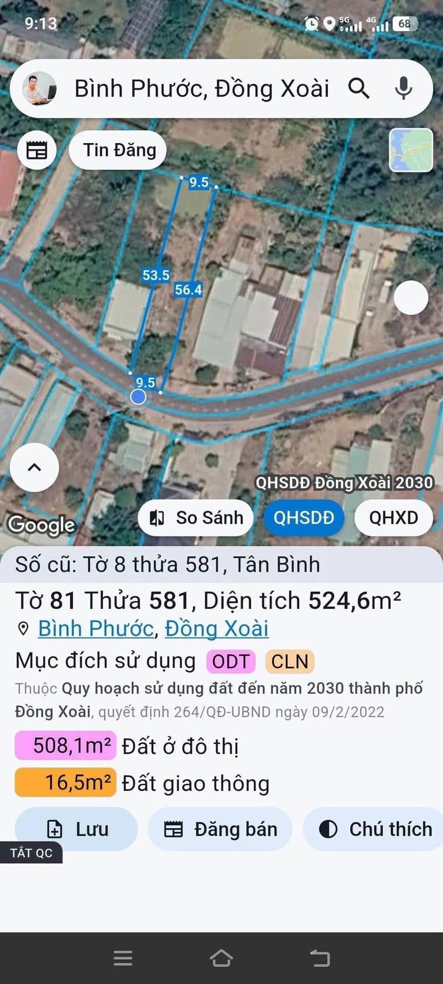 Bán đất Tân Bình 532m² giá 1,5 tỷ - Ảnh 1