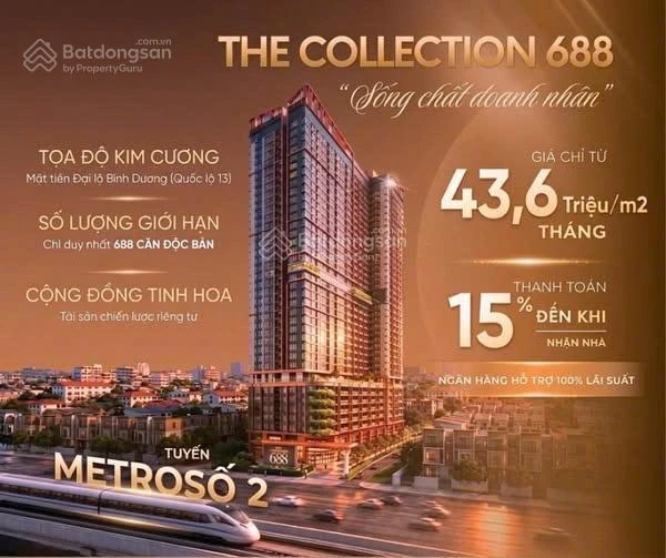 Tôi bán căn hộ 1PN+, 1WC tại The Collection 688, 2,376 tỷ, 54m2