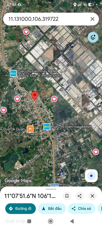 Bán đất mặt tiền kinh doanh 350m² KCN Phước Đông Tây Ninh