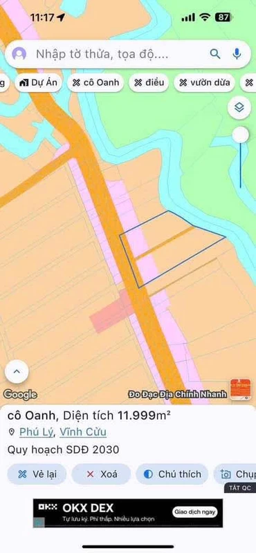 Bán đất Phú Lý Đồng Nai 12.000 m2 mặt tiền 97 m