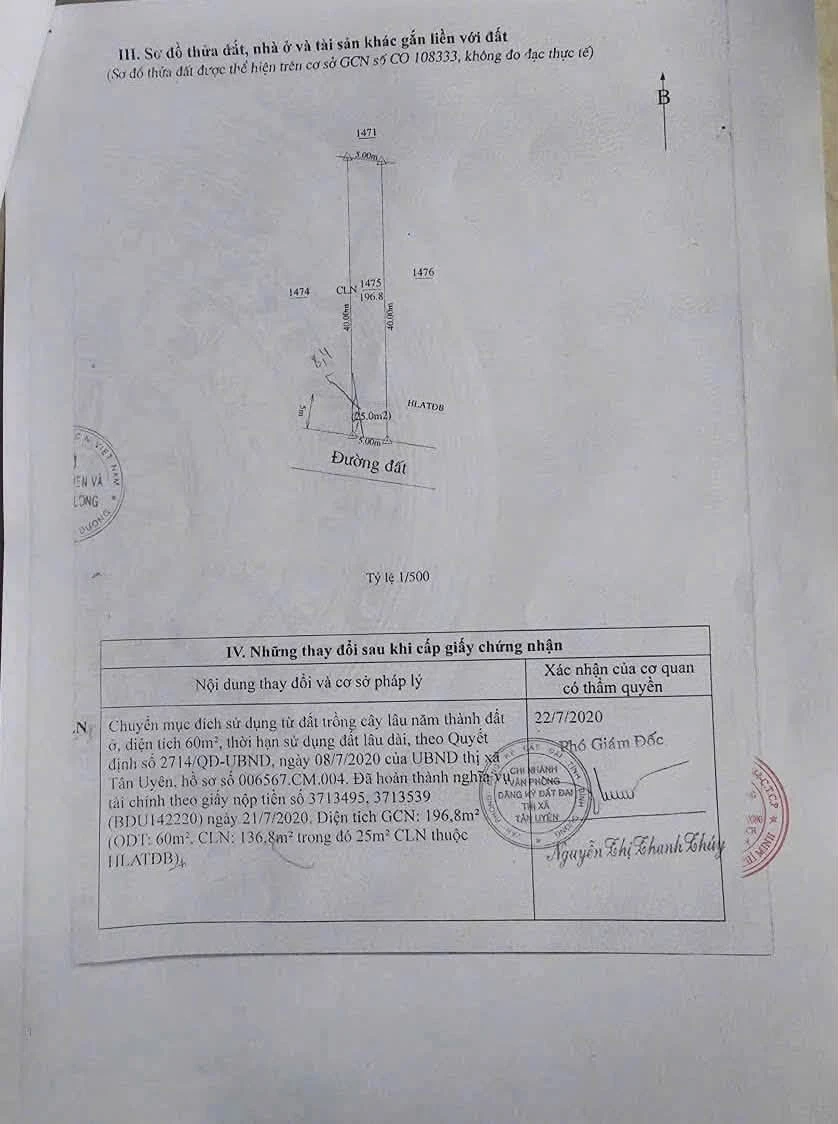 Bán nhà Vĩnh Tân, Tân Uyên, 197m², 3 phòng, 1 tỷ 799 triệu - Ảnh 1