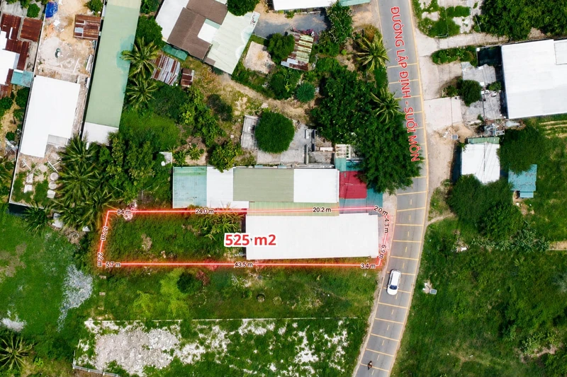 Bán đất mặt tiền Lập Định – Suối Môn 525,3m2, Cam Lâm, Khánh Hòa giá 4,6 tỷ