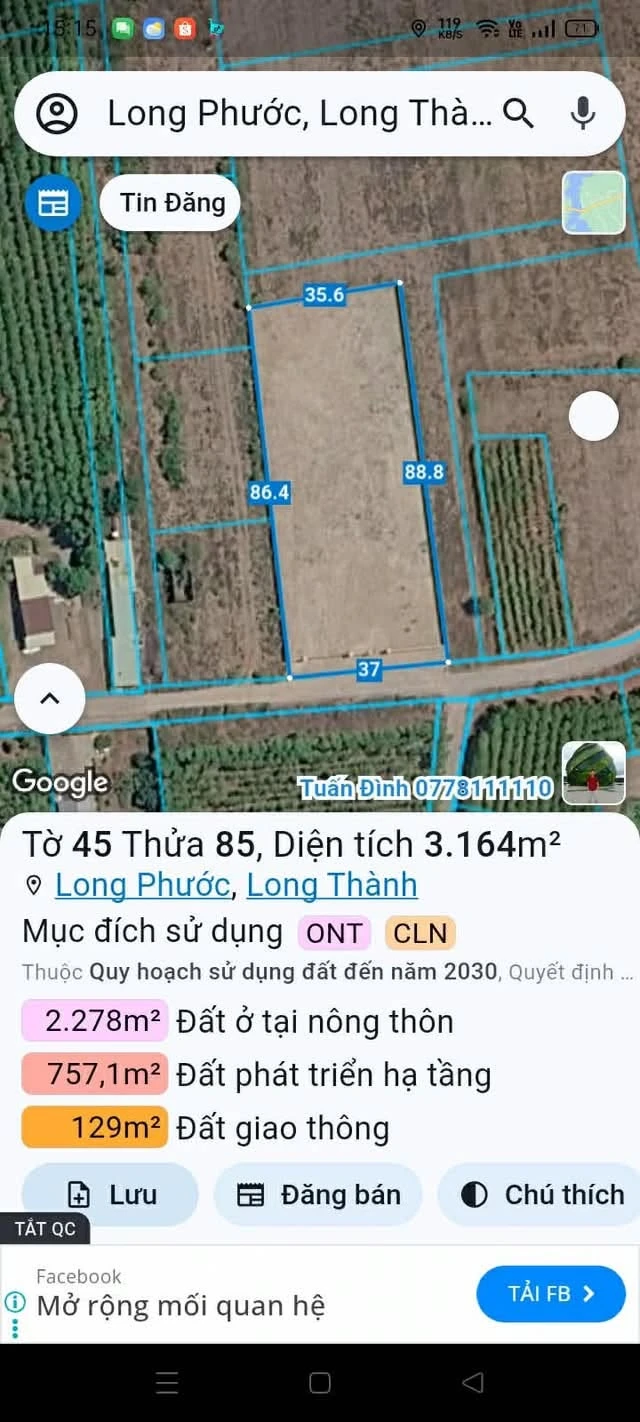 Bán đất 3,2 sào 25 tỷ gần Bàu Cạn - Ảnh 1