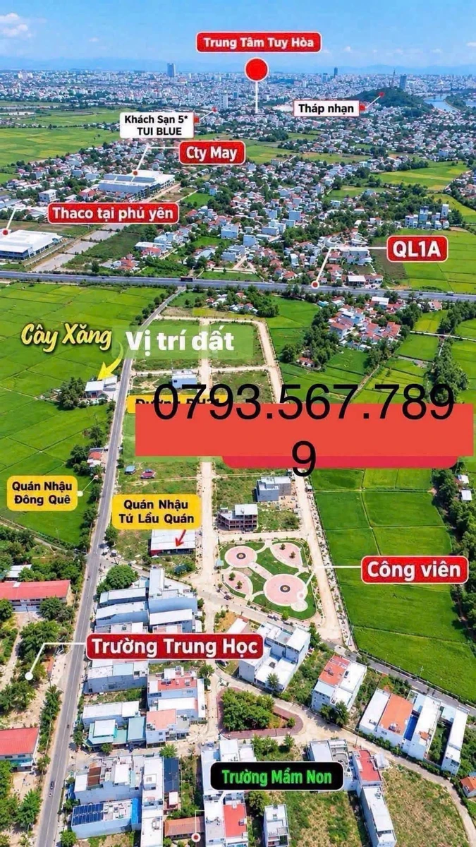 Bán đất đấu giá 6x20,3m khu dân cư Ân Niên, Tuy Hòa, Đắk Lắk giá 1 tỷ 1xx - Ảnh 1