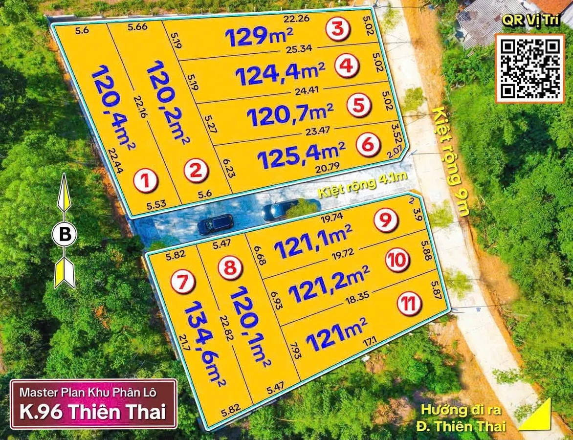 Bán lô đất 124,4m² Thiên Thái, An Cựu, Huế - Ảnh thu nhỏ 3