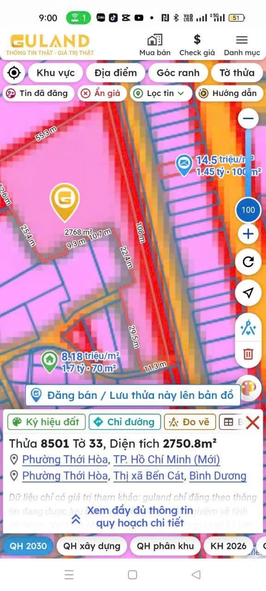 Bán đất 2751m2 tại Thới Hoà, Bến Cát, Bình Dương - Ảnh 1