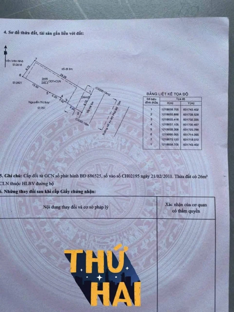 Bán lô góc 245m² Phú Mỹ Bình Tân 9 tỷ - Ảnh thu nhỏ 3