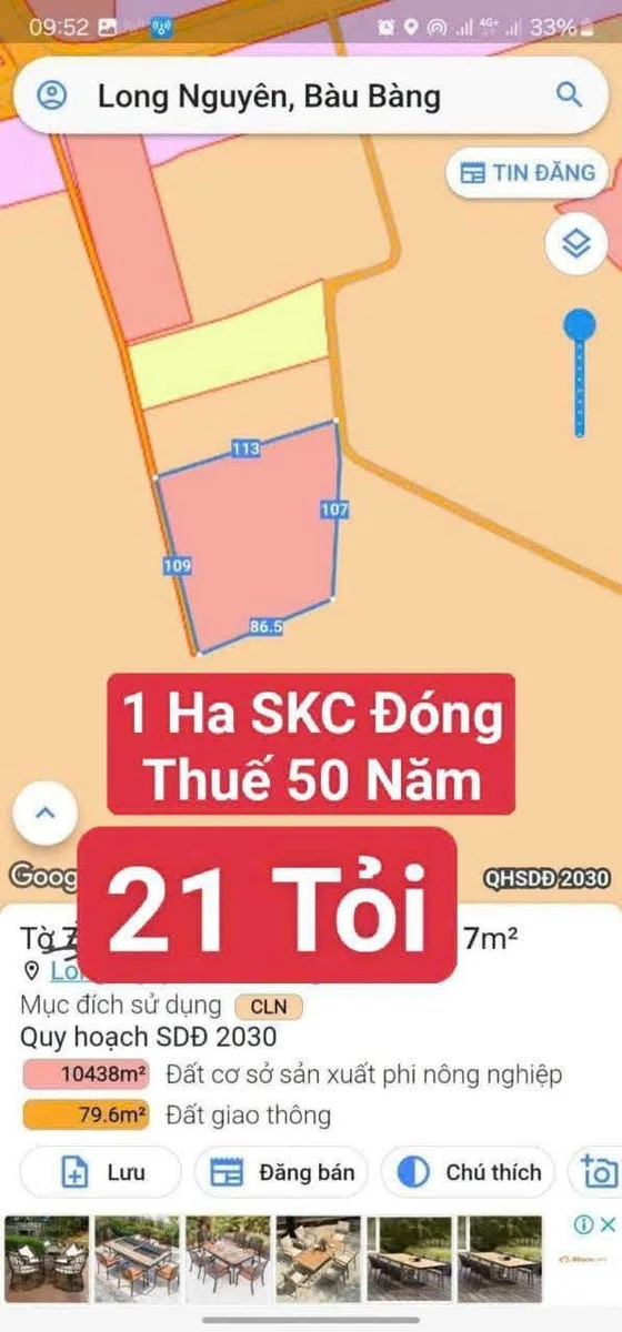 Bán đất SKC 10.500m2 sản xuất, Bàu Bàng, Bình Dương - Ảnh 1