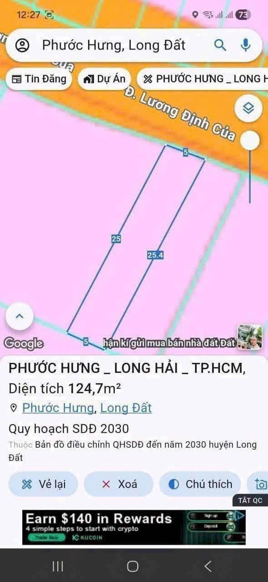 Bán gấp lô đất mặt tiền Lương Định Của 125m² Nhà Bè - Ảnh thu nhỏ 2