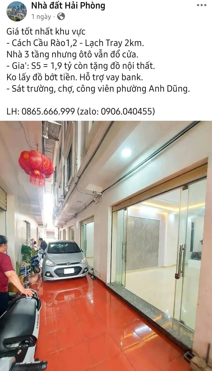Bán 2 nhà 3 tầng 120m² Trà Khê Dương Kinh Hải Phòng 1,9 tỷ - Ảnh 1