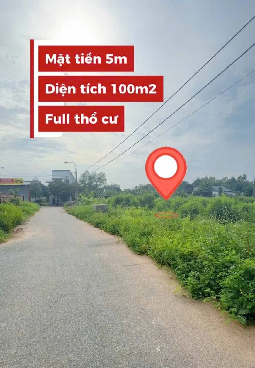 Bán đất nền 100m² full thổ cư TDC KM5, 1.2 tỷ - Ảnh 1