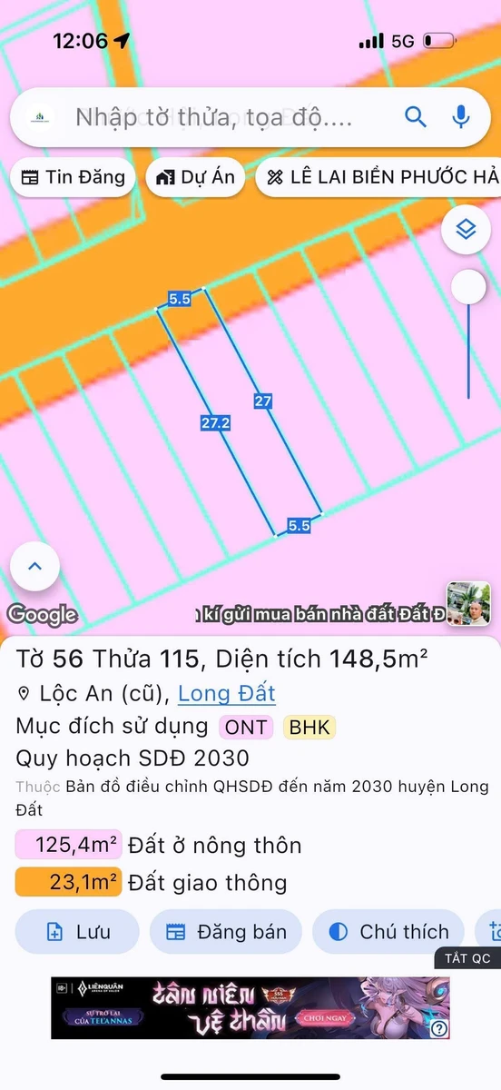 Đất Lộc An 148,5m² gần biển, giá 1 tỷ 880 triệu - Ảnh thu nhỏ 5