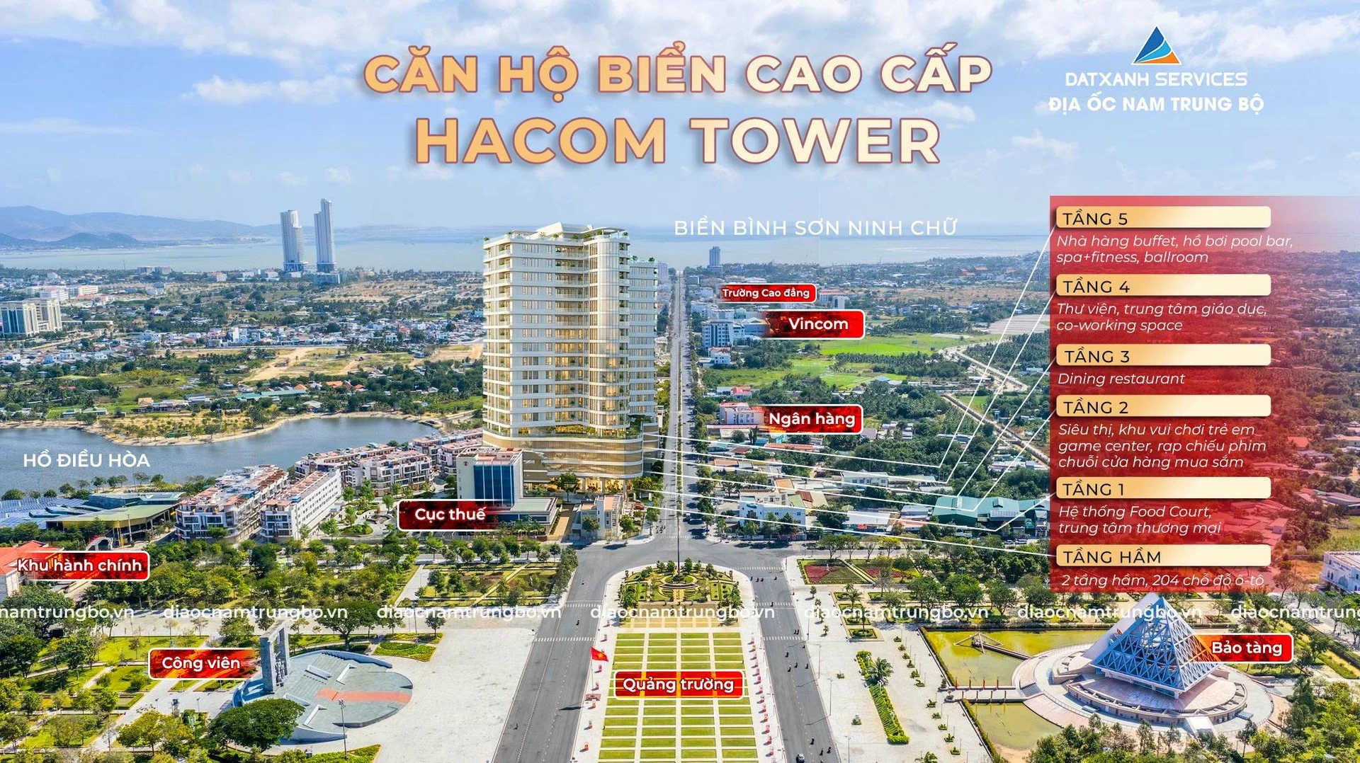 Bán căn hộ 2PN góc 67,61m² view biển Hacom Tower Phan Rang 3 tỷ - Ảnh 1