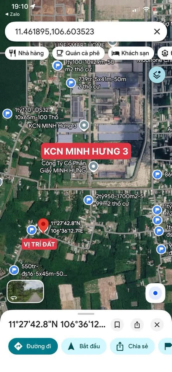 Bán đất xây trọ 309.6m2 mặt tiền đường Minh Hưng 780 triệu - Ảnh 1