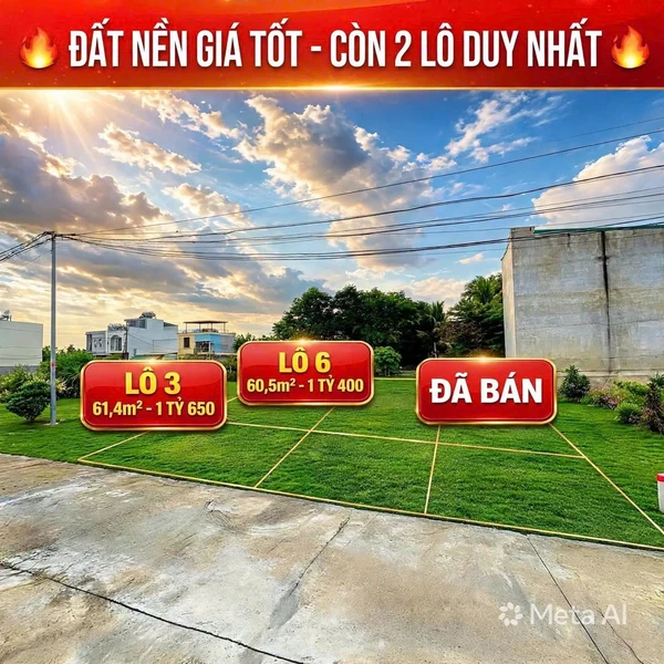 Bán đất Tây Nha Trang 61,4m² giá 1 tỷ 650 triệu