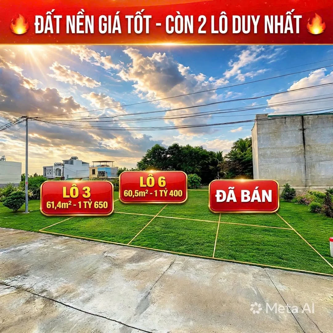 Bán đất Tây Nha Trang 61,4m² giá 1 tỷ 650 triệu - Ảnh 1