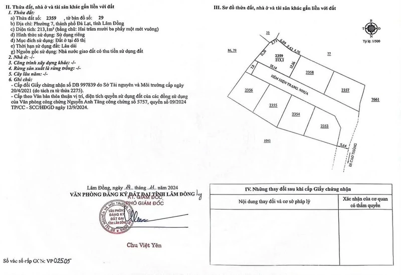 Bán đất full thổ cư 213m2 đường Cao Thắng, Đà Lạt - 8 tỷ