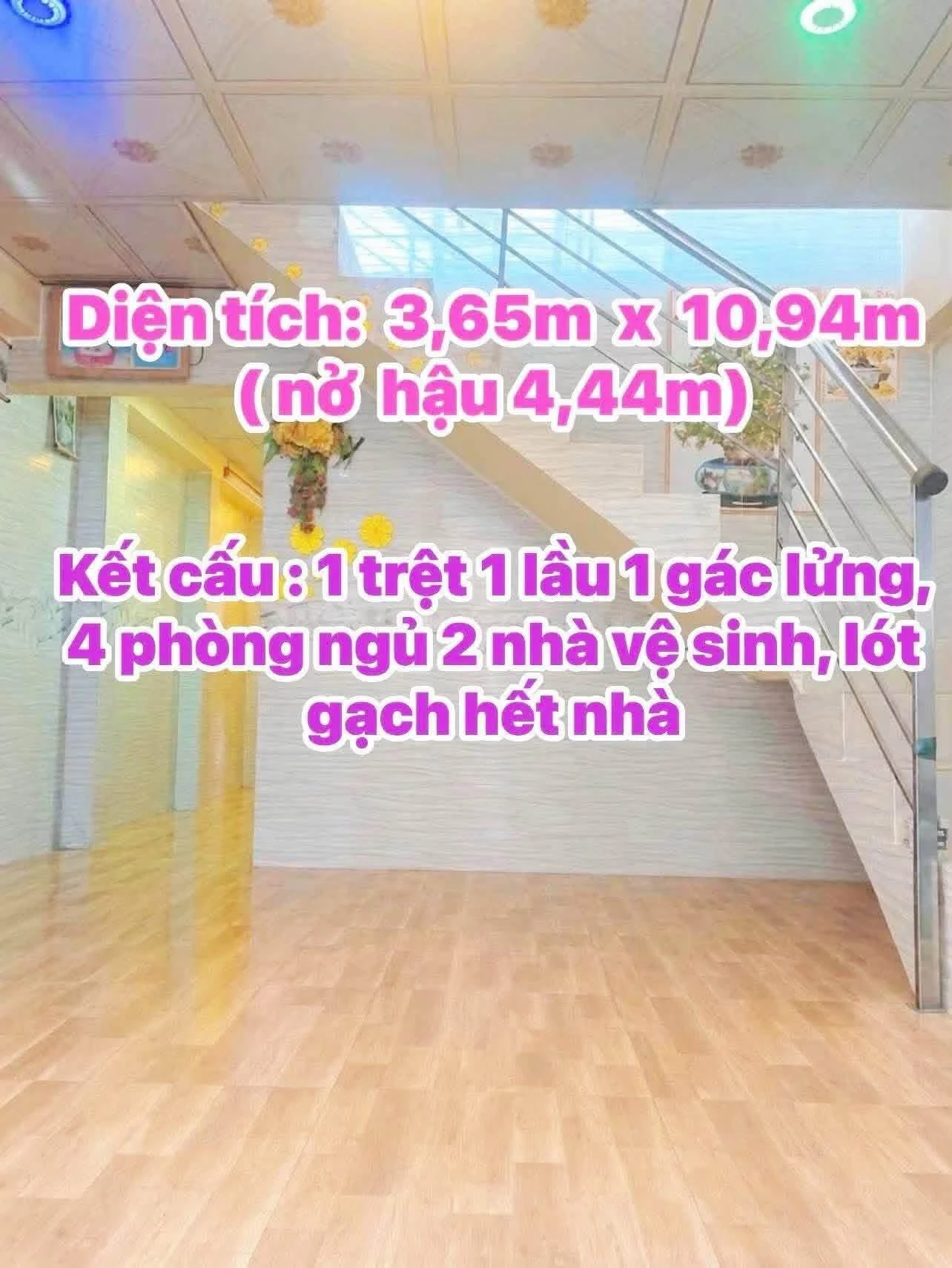 Bán nhà hẻm 2 mặt tiền Louis Pasteur 4PN 660 triệu - Ảnh 1