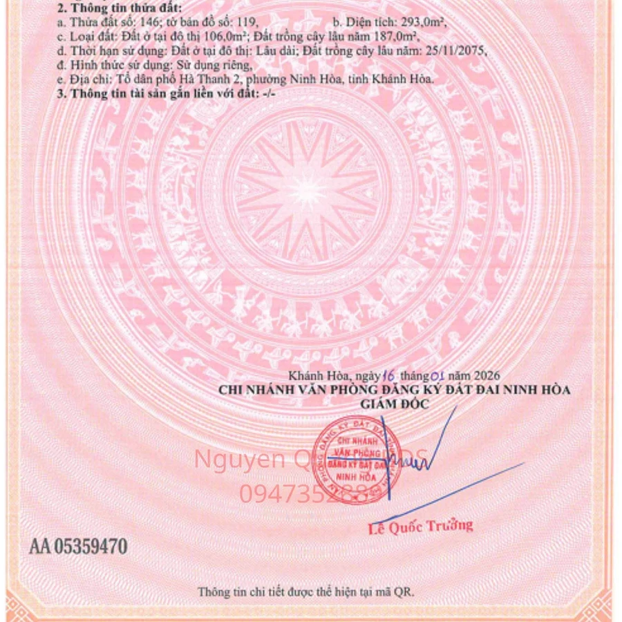 Bán nhà mái thái 293m2 Vân Phong Khánh Hòa - Ảnh thu nhỏ 2