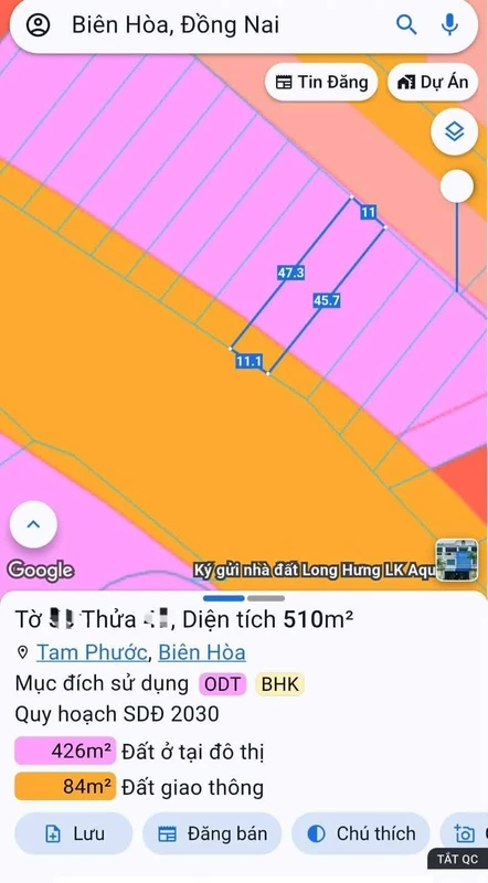 Bán đất mặt tiền QL51 Biên Hòa 510m2, giá 9 tỷ