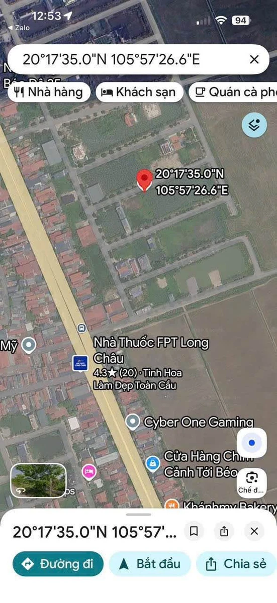 Bán đất Thổ Trì Hoa Lư 132m² mặt tiền 6m giá 4 tỷ - Ảnh 1
