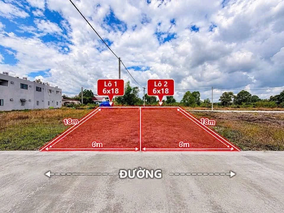 Bán 2 lô đất liền kề 108m² gần Bửu Long, giá từ 1 tỷ/lô - Ảnh 1