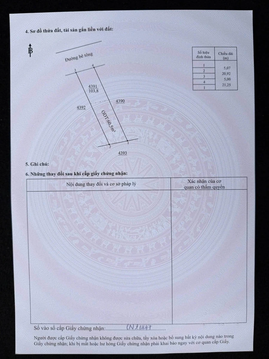 Bán đất Phường Minh Hưng, Chơn Thành, Bình Dương 100m² - Ảnh thu nhỏ 4