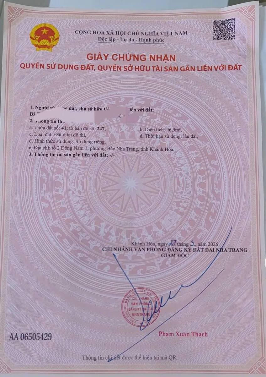 Bán lô đất 96m2 thổ cư hẻm Mai Xuân Thưởng, Bắc Nha Trang, giá 3,8 tỷ - Ảnh thu nhỏ 3