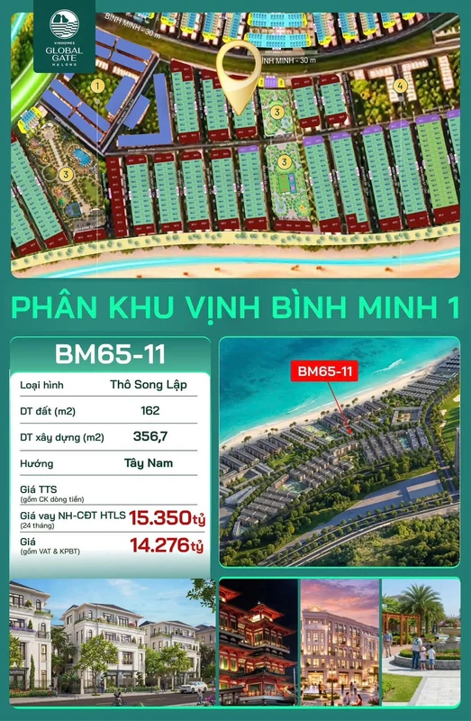 Bán nhà phố song lập Bình Minh 162m2, Hạ Long 14.2 tỷ