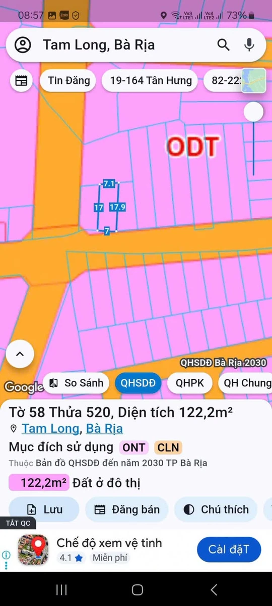 Bán lô đất 125m² Hòa Long Bà Rịa 1 tỷ 650 triệu - Ảnh thu nhỏ 2