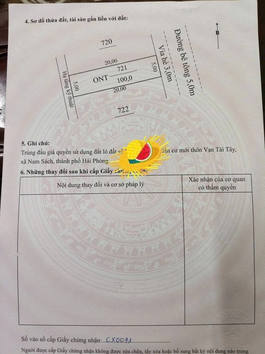 Bán đất 100m2 mặt tiền 5m Hồng Phong Nam Sách 1,1 tỷ - Ảnh thu nhỏ 4
