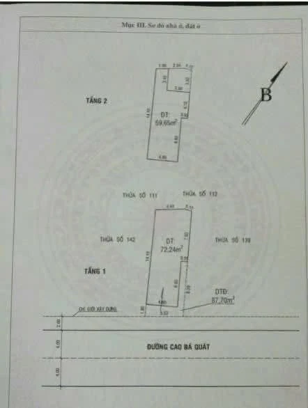 Bán nhà cấp 3 mặt đường Cao Bá Quát 131,8m2, Lâm Đồng - Ảnh thu nhỏ 4