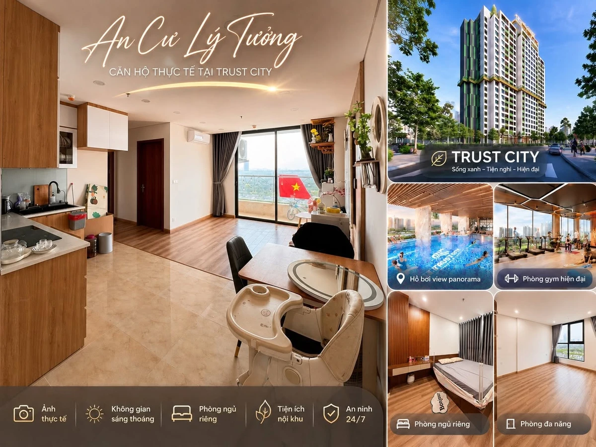 Bán căn hộ 2 phòng ngủ Trust City Văn Giang 69,5m² - Ảnh 1